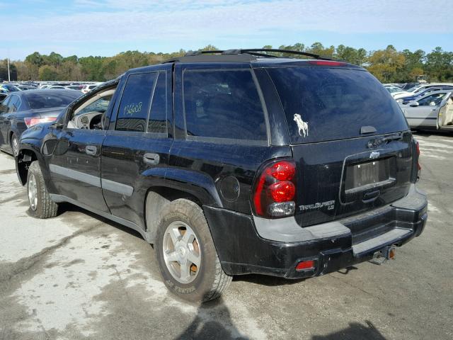 1GNDS13S852290635 - 2005 CHEVROLET TRAILBLAZE BLACK photo 3