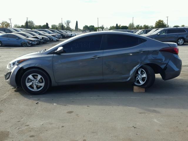 5NPDH4AE8EH463770 - 2014 HYUNDAI ELANTRA SE GRAY photo 9