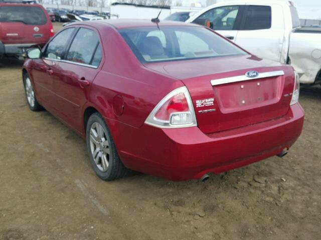 3FAHP08189R101947 - 2009 FORD FUSION SEL RED photo 3