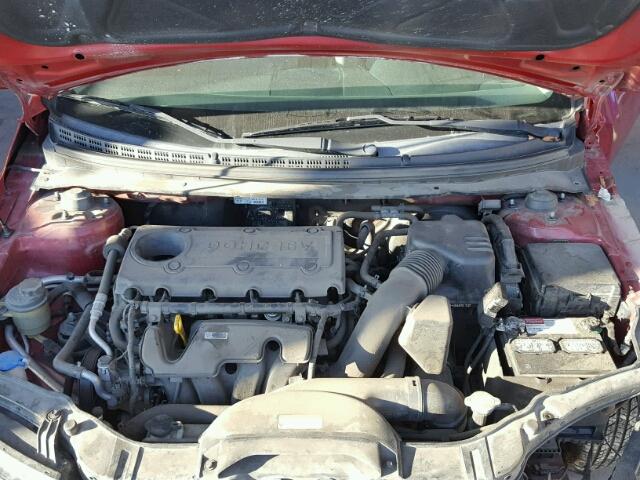 KNAFU4A20B5440504 - 2011 KIA FORTE EX RED photo 7