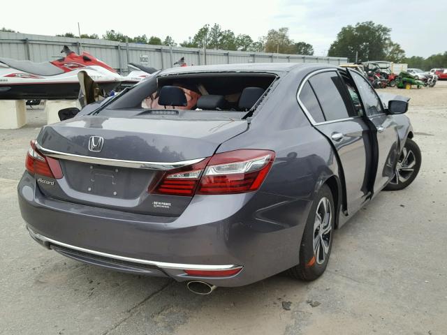 1HGCR2F35GA029838 - 2016 HONDA ACCORD LX GRAY photo 4