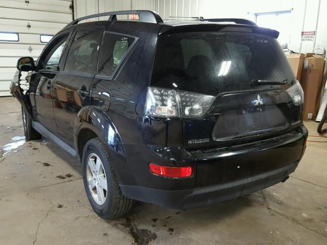 JA4LT21W69Z010666 - 2009 MITSUBISHI OUTLANDER BLACK photo 3