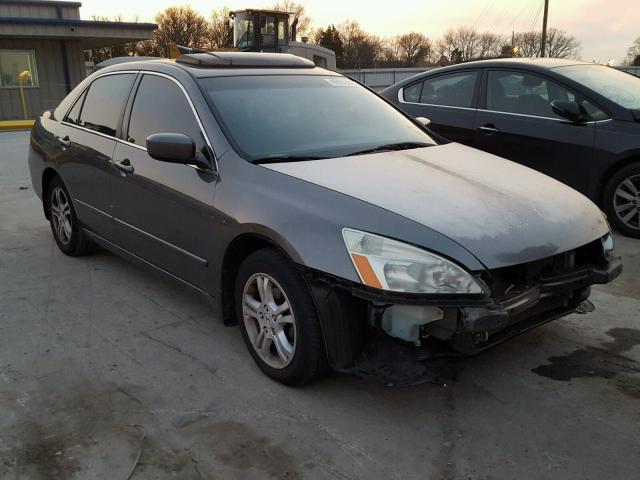 1HGCM56787A101327 - 2007 HONDA ACCORD EX GRAY photo 1