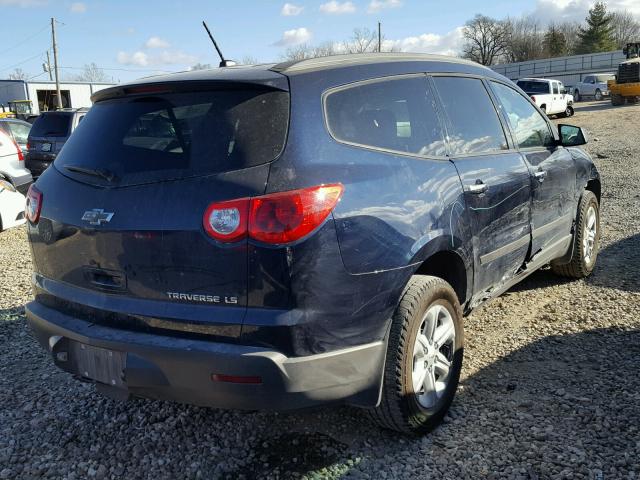 1GNKRFED4CJ373402 - 2012 CHEVROLET TRAVERSE L BLUE photo 4