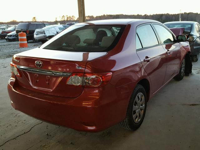 2T1BU4EE6BC672775 - 2011 TOYOTA COROLLA BA RED photo 4