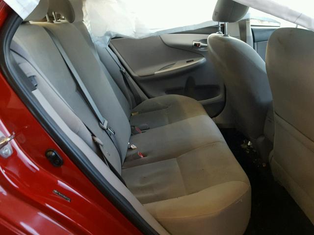 2T1BU4EE6BC672775 - 2011 TOYOTA COROLLA BA RED photo 6