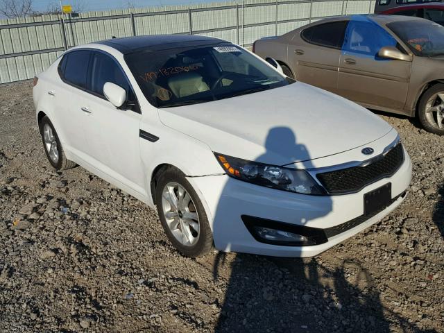 KNAGN4A78B5182066 - 2011 KIA OPTIMA EX WHITE photo 1