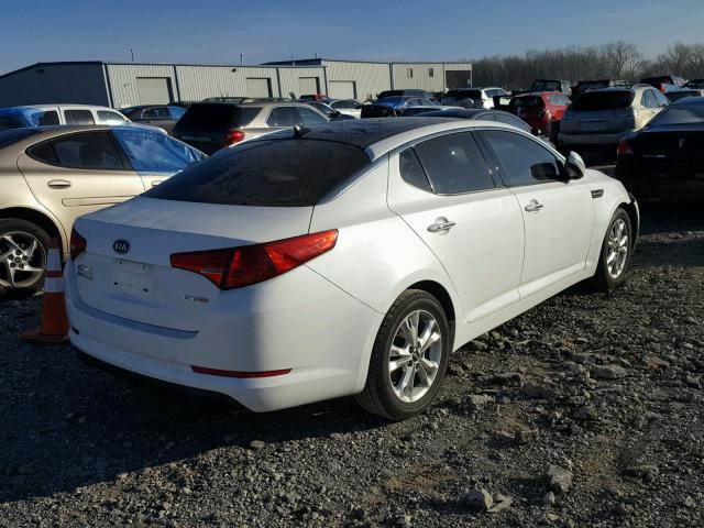 KNAGN4A78B5182066 - 2011 KIA OPTIMA EX WHITE photo 4