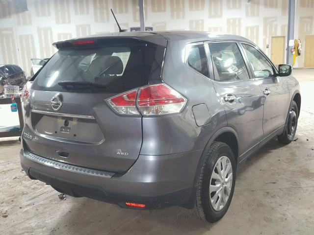 KNMAT2MV7FP547554 - 2015 NISSAN ROGUE S GRAY photo 4