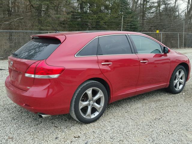 4T3BK11A99U002094 - 2009 TOYOTA VENZA BASE RED photo 4