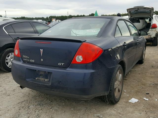 1G2ZH57NX84103823 - 2008 PONTIAC G6 GT BLUE photo 4