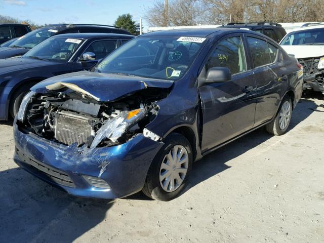 3N1CN7AP8DL873655 - 2013 NISSAN VERSA S BLUE photo 2