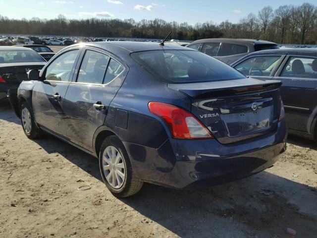 3N1CN7AP8DL873655 - 2013 NISSAN VERSA S BLUE photo 3