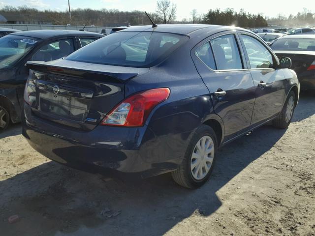 3N1CN7AP8DL873655 - 2013 NISSAN VERSA S BLUE photo 4