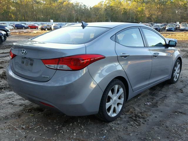 KMHDH4AEXCU363927 - 2012 HYUNDAI ELANTRA GL GRAY photo 4