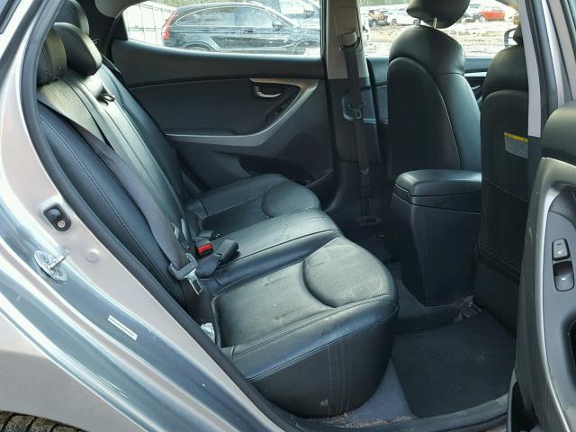 KMHDH4AEXCU363927 - 2012 HYUNDAI ELANTRA GL GRAY photo 6