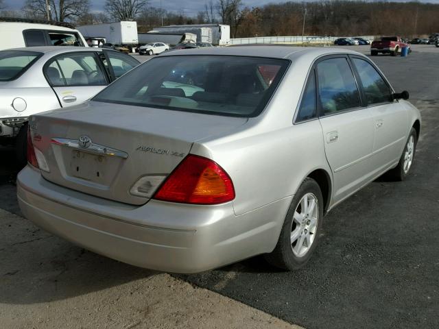 4T1BF28B61U124546 - 2001 TOYOTA AVALON XL SILVER photo 4