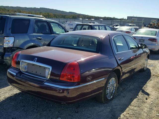 1LNHM82W06Y604693 - 2006 LINCOLN TOWN CAR S BURGUNDY photo 4