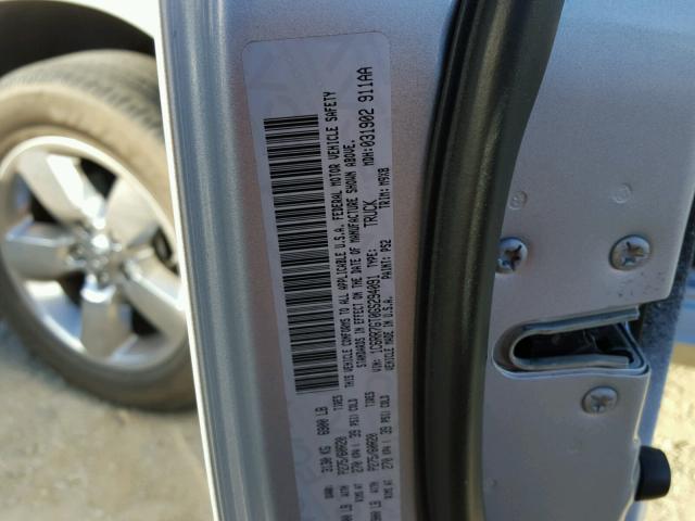 1C6RR7GT0GS294091 - 2016 RAM 1500 SLT SILVER photo 10