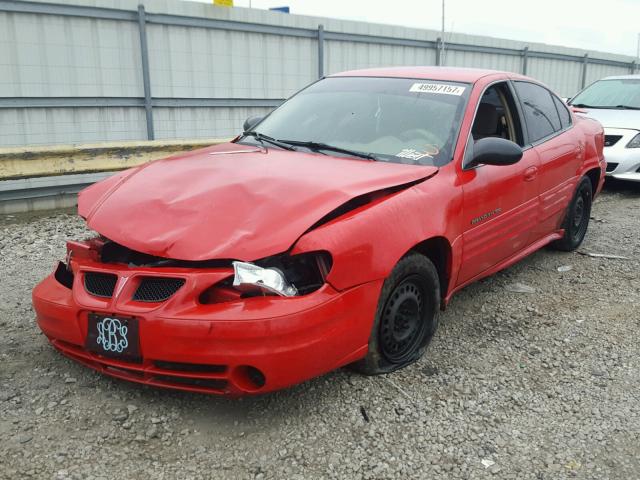 1G2NF52F42C152419 - 2002 PONTIAC GRAND AM S RED photo 2