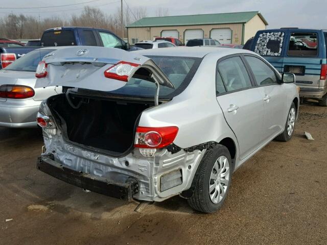 5YFBU4EE3CP051558 - 2012 TOYOTA COROLLA BA SILVER photo 4