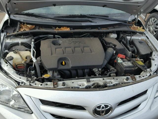 5YFBU4EE3CP051558 - 2012 TOYOTA COROLLA BA SILVER photo 7