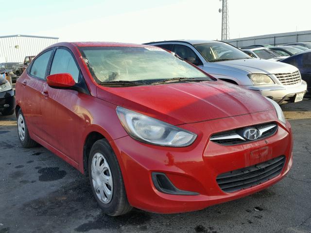 KMHCT4AE3DU543780 - 2013 HYUNDAI ACCENT GLS RED photo 1