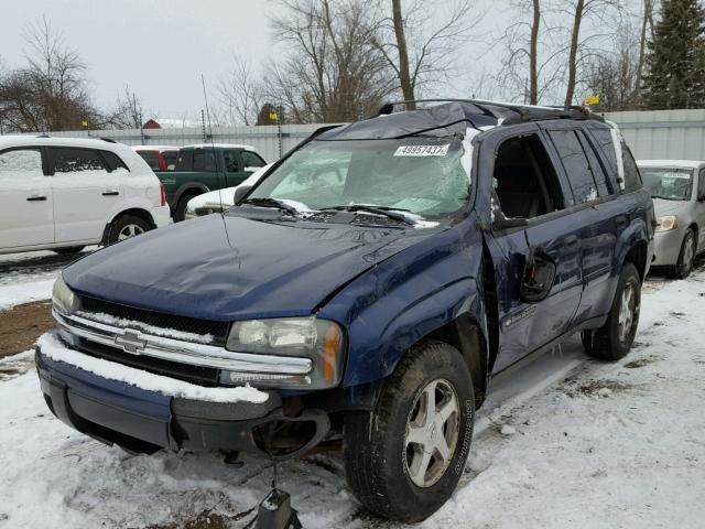 1GNDT13SX32311687 - 2003 CHEVROLET TRAILBLAZE BLUE photo 2