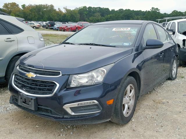 1G1PC5SB3F7166569 - 2015 CHEVROLET CRUZE LT BLUE photo 2