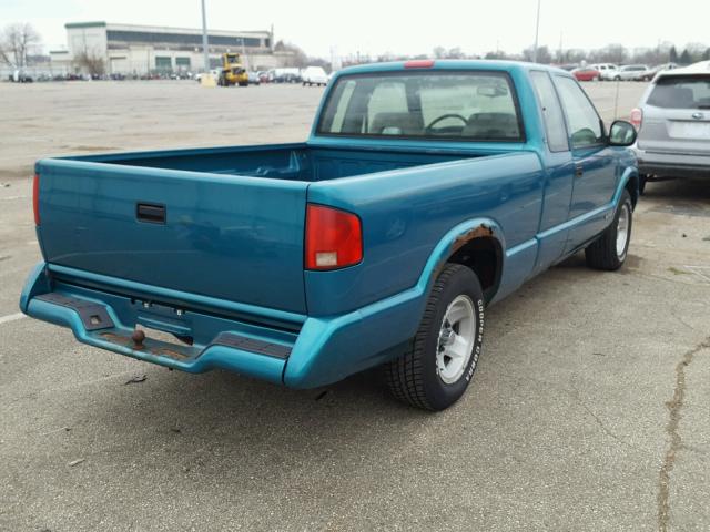 1GCCS19ZXS8183121 - 1995 CHEVROLET S TRUCK S1 TURQUOISE photo 4