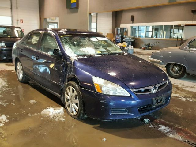 1HGCM66587A032739 - 2007 HONDA ACCORD EX BLUE photo 1