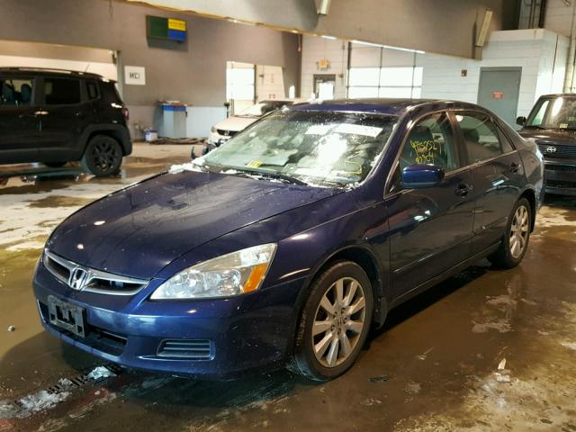 1HGCM66587A032739 - 2007 HONDA ACCORD EX BLUE photo 2