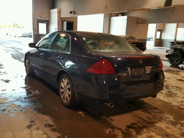 1HGCM66587A032739 - 2007 HONDA ACCORD EX BLUE photo 3