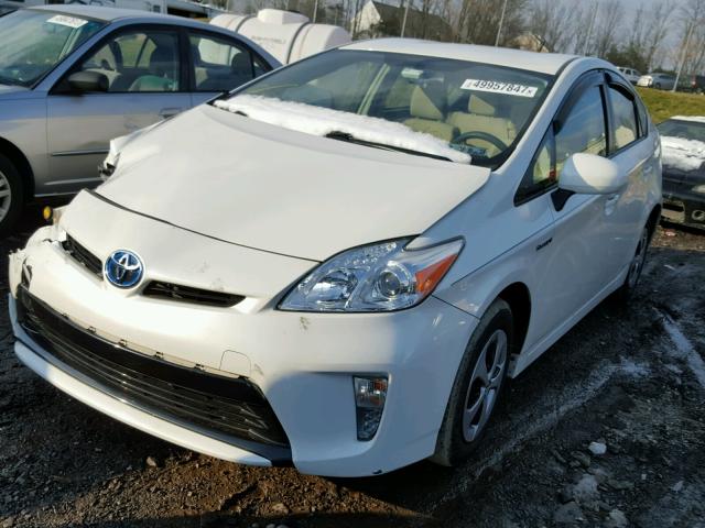 JTDKN3DU3C5495830 - 2012 TOYOTA PRIUS WHITE photo 2