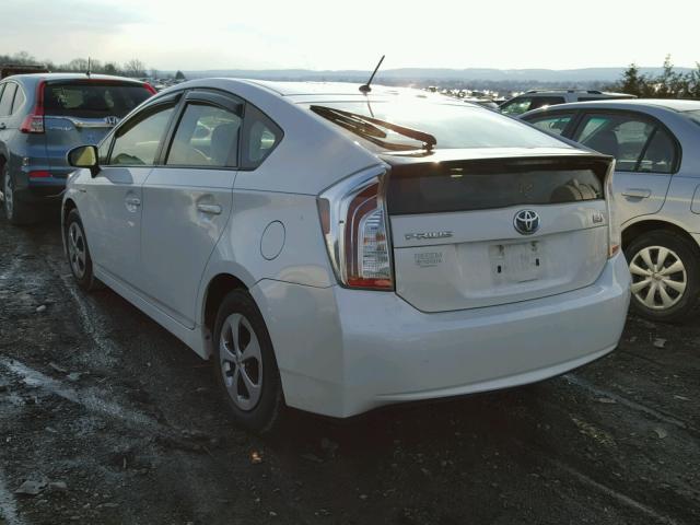 JTDKN3DU3C5495830 - 2012 TOYOTA PRIUS WHITE photo 3