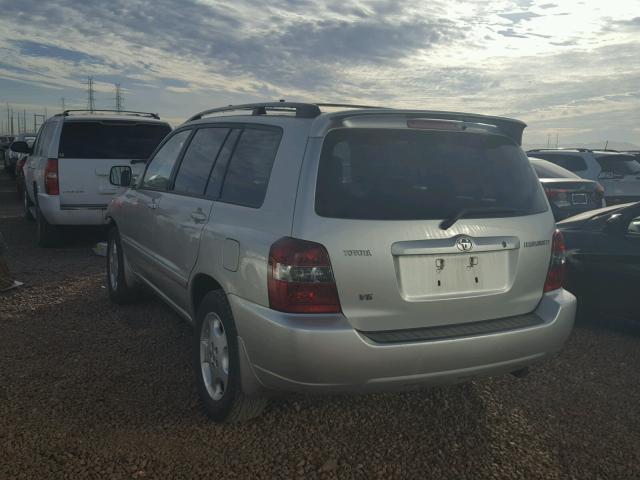 JTEDP21A660104836 - 2006 TOYOTA HIGHLANDER SILVER photo 3