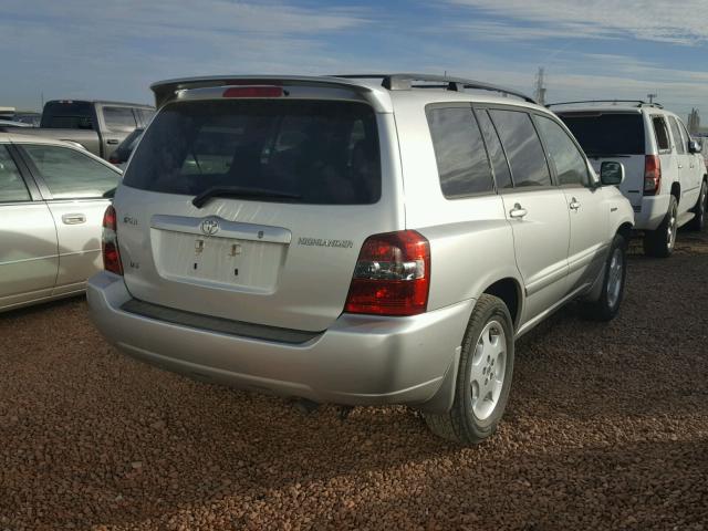 JTEDP21A660104836 - 2006 TOYOTA HIGHLANDER SILVER photo 4