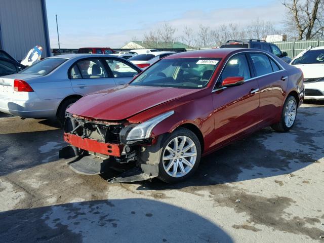 1G6AR5S38E0197752 - 2014 CADILLAC CTS LUXURY RED photo 2
