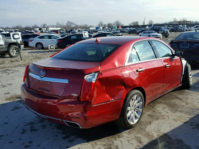 1G6AR5S38E0197752 - 2014 CADILLAC CTS LUXURY RED photo 4