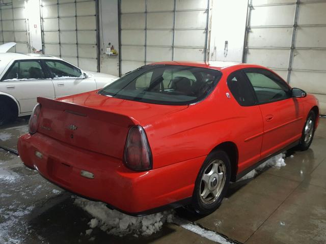 2G1WW15E019138902 - 2001 CHEVROLET MONTE CARL 红色 照片 4