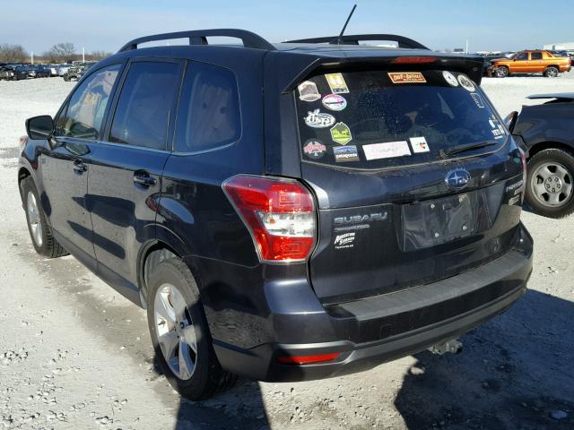 JF2SJAHC9FH455094 - 2015 SUBARU FORESTER 2 GRAY photo 3