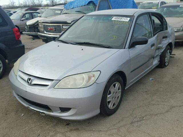 2HGES16474H581399 - 2004 HONDA CIVIC DX SILVER photo 2