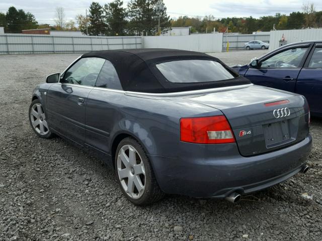 WUARL48H55K902237 - 2005 AUDI S4 QUATTRO BLUE photo 3