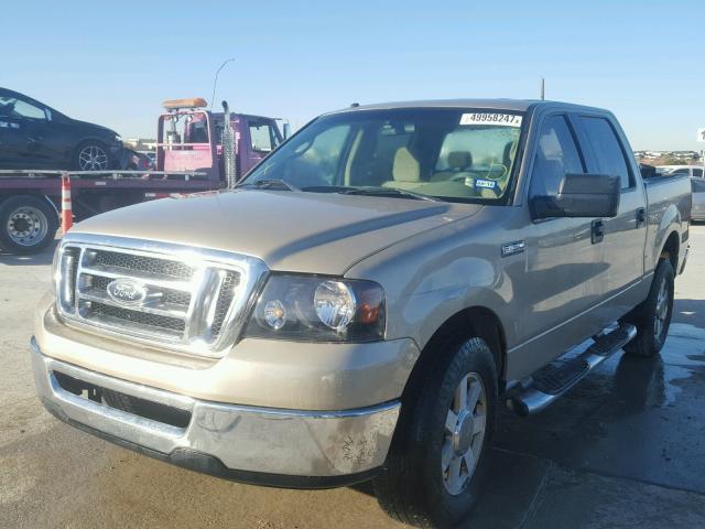 1FTRW14WX8FB00898 - 2008 FORD F150 SUPER GOLD photo 2