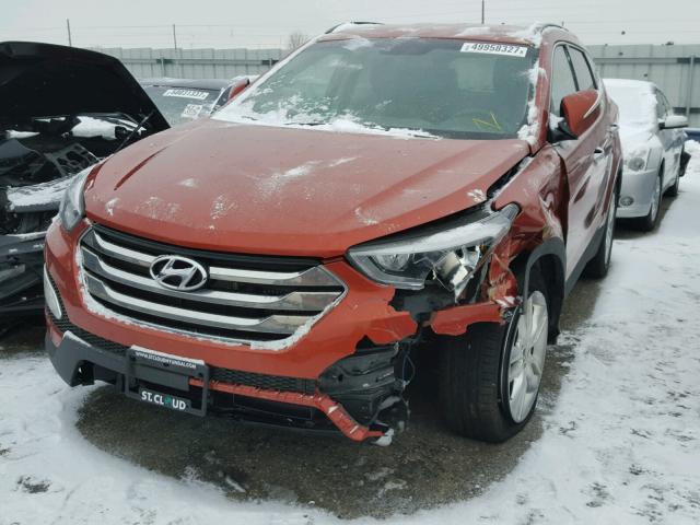 5XYZUDLA6DG030675 - 2013 HYUNDAI SANTA FE S ORANGE photo 2