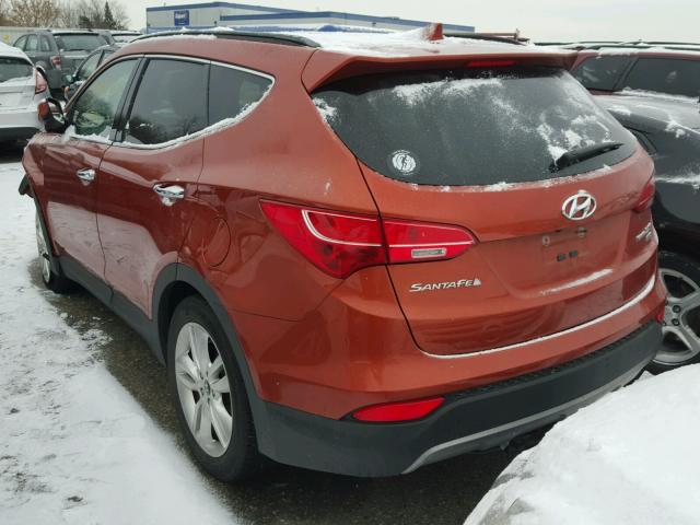 5XYZUDLA6DG030675 - 2013 HYUNDAI SANTA FE S ORANGE photo 3