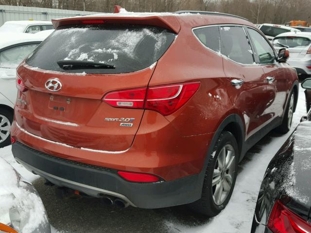 5XYZUDLA6DG030675 - 2013 HYUNDAI SANTA FE S ORANGE photo 4