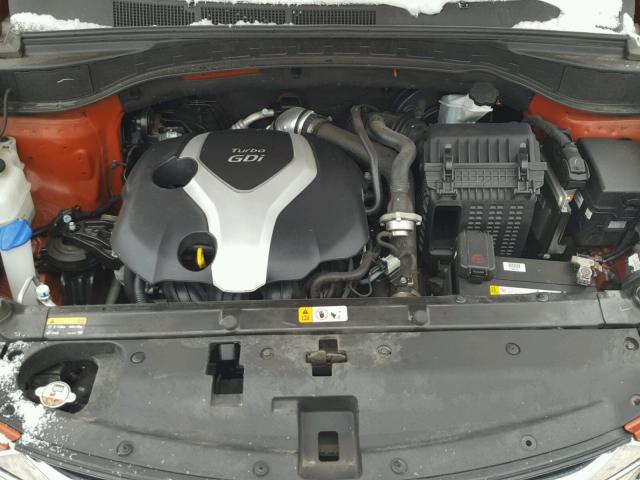 5XYZUDLA6DG030675 - 2013 HYUNDAI SANTA FE S ORANGE photo 7