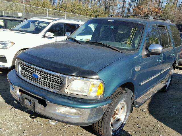 1FMFU18L1VLA86620 - 1997 FORD EXPEDITION GREEN photo 2