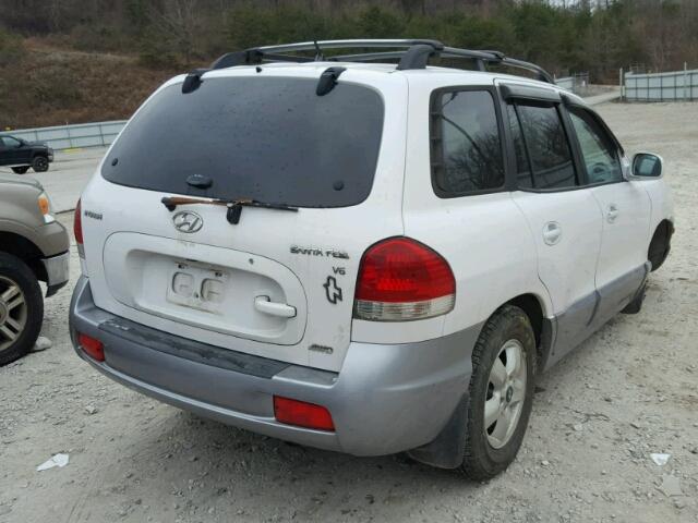 KM8SC73D96U069998 - 2006 HYUNDAI SANTA FE G WHITE photo 4